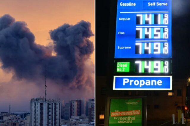 Uma nuvem de fumaça sobe após um ataque à capital iraniana, Teerã, na terça-feira.