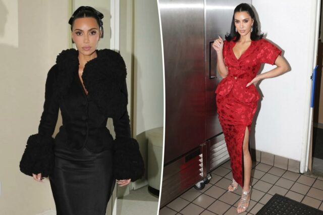 Duas roupas do guarda-roupa 'All's Fair' de Kim Kardashian arrecadam Duas roupas do guarda-roupa 'All's Fair' de Kim Kardashian arrecadam impressionantes US $ 200 mil em leilão de caridade