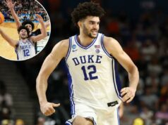 Duke aproveita grande corrida no segundo tempo para eliminar o TCU e avançar para o Sweet 16 Um animado Cameron Boozer, que marcou 19 pontos, corre pela quadra durante a vitória de Duke por 81-58 sobre o TCU em 21 de março de 2026, na segunda rodada do torneio da NCAA.