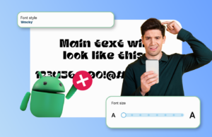 É hora de fazer uma intervenção para seus amigos com fontes malucas no Android Ilustração do teclado Gboard azul com o logotipo ‘G’ do Google e dois interruptores