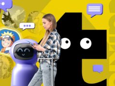 Encontrei um aplicativo Android que fica no meu plano de fundo e evita que minha vida entre em espiral Mão saindo de um telefone segurando um cartão Gemini, com ícones de relâmpagos, brilhos e uma lâmpada ao redor