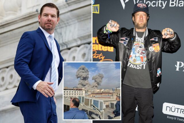 Eric Swalwell chora com Dave Portnoy, da Barstool Sports, sobre os atentados no Irã: 'Deixe os adultos resolverem as guerras'
