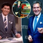 O âncora do Fox 5, Ernie Anastos, posando no noticiário.