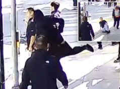 Esfaqueamento não provocado capturado pela câmera em Chinatown de São Francisco Esfaqueamento não provocado capturado pela câmera em Chinatown de São Francisco