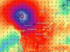Espera-se que o ciclone cause um enorme ‘despejo de chuva’ em Perth após cruzar a costa de WA Mapa de rastreamento do vento do ciclone tropical Narelle