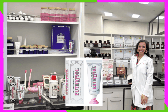 Pasta de dente clareadora rosa extraordinária Euthymol