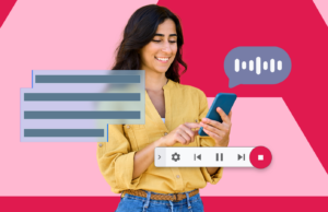 Esse recurso esquecido do Android me ajudou a parar de olhar tanto para o meu telefone Um smartphone mostrando o recurso de acessibilidade do Live Transcribe