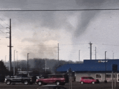 ‘Está levantando casas!’ Pelo menos seis mortos quando supostos tornados atingiram Michigan, Oklahoma O NWS disse que uma avaliação inicial confirmou que um tornado EF3 com ventos de pelo menos 241 km/h atingiu a área de Union Lake.
