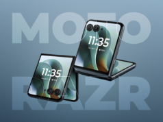 Este vazamento do Motorola Razr 2026 faz o Galaxy S26 Ultra parecer desatualizado Motorola Razr 2025 em Spring Bud contra um canteiro de flores