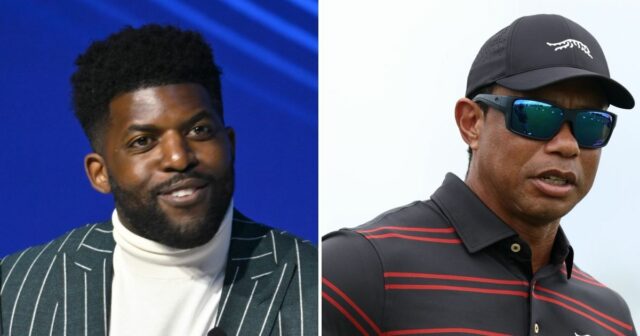Estrela da NFL Emmanuel Acho Rips Tiger Woods por sua Tiger-Woods-Mugshot-GettyImages-2268201265