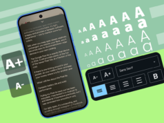 Eu odiava ler no meu telefone até alterar essas configurações mão segurando o telefone Android mostrando o menu de configurações rápidas