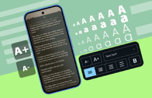 Eu odiava ler no meu telefone até alterar essas configurações mão segurando o telefone Android mostrando o menu de configurações rápidas