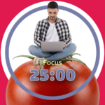 Um temporizador analógico em uma mesa