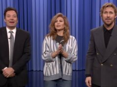 Eva Mendes aparece com Ryan Gosling em ‘The Tonight Show’ para rara aparição conjunta na TV | Vídeo Ryan Gosling em