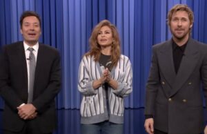 Eva Mendes aparece com Ryan Gosling em ‘The Tonight Show’ para rara aparição conjunta na TV | Vídeo Ryan Gosling em