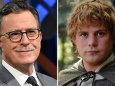 Fandom de ‘O Senhor dos Anéis’ de Stephen Colbert: escrevendo um novo filme, um cameo de ‘Hobbit’, falando élfico em ‘The Late Show’ e muito mais O SENHOR DOS ANÉIS: DUAS TORRES, Diretor Peter Jackson, Orlando Bloom no set, 2002, (c) New Line/cortesia da Everett Collection
