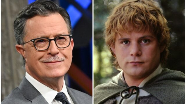 O SENHOR DOS ANÉIS: DUAS TORRES, Diretor Peter Jackson, Orlando Bloom no set, 2002, (c) New Line/cortesia da Everett Collection