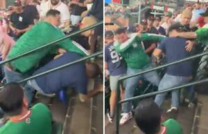 Fãs dos EUA e do México brigam violentamente nas arquibancadas do World Baseball Classic Fãs dos EUA e do México brigam violentamente nas arquibancadas do World Baseball Classic