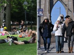 Férias de inverno: quatro dias seguidos de sol e temperaturas próximas de 70 finalmente chegaram em nossa direção Pessoas aproveitando o clima no Washington Square Park.