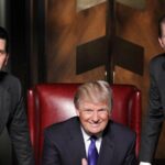 Donald Trump Jr e Eric Trump antes de seu pai, o presidente Donald Trump, proferir o Estado da União em 24 de fevereiro.