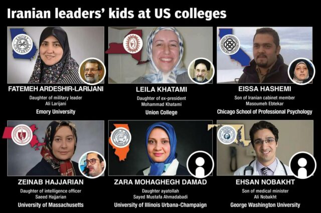 Filhos dos líderes do regime iraniano estão educando estudantes americanos em faculdades de Nova York a Los Angeles
