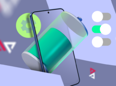 Finalmente encontrei 6 alternadores de configurações do Android que realmente economizam minha bateria mão segurando o telefone Android mostrando o menu de configurações rápidas