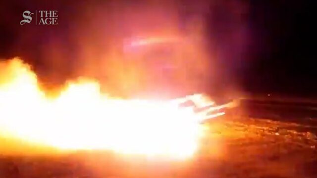 Forças iranianas lançam drones kamikaze Shahed
