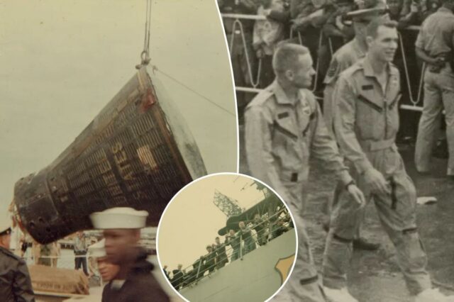 Fotos recém-descobertas mostram o astronauta Neil Armstrong após a emergência quase fatal do Gemini 8
