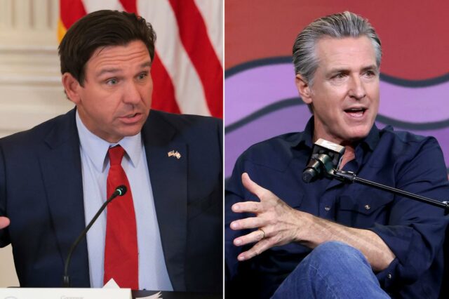 Gavin Newsom criticado por declarar impostos na Califórnia inferiores aos Gavin Newsom criticado por declarar impostos na Califórnia inferiores aos do Texas, Flórida: 'Mentiras'