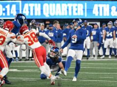 Giants liberam o chutador Graham Gano após seis temporadas O chutador do New York Giants, Graham Gano # 9, chuta um field goal no quarto período.