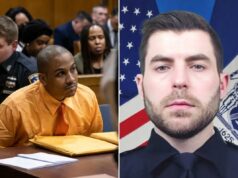 Goon é visto sorrindo maliciosamente na câmera corporal após atirar no herói da polícia de Nova York, Jonathan Diller – enquanto seu colega policial desmorona no banco das testemunhas Goon é visto sorrindo maliciosamente na câmera corporal após atirar no herói da polícia de Nova York, Jonathan Diller - enquanto seu colega policial desmorona no banco das testemunhas