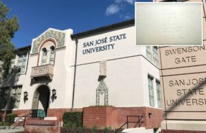 Graffiti arrepiante no estado de San Jose pede a ‘erradicação dos judeus’ e diz aos estudantes para ‘deixarem Osama orgulhoso’ Graffiti arrepiante no estado de San Jose pede a 'erradicação dos judeus' e diz aos estudantes para 'deixarem Osama orgulhoso'