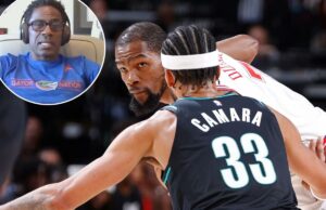 Grande Vernon Maxwell dos Rockets: a ‘página secreta’ de Kevin Durant destruindo a equipe Kevin Durant, do Houston Rockets, segura a bola contra um jogador do Portland Trail Blazers.