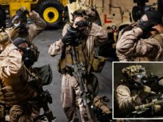 Grupo de batalha pouco conhecido da Marinha implantado da Califórnia ao Oriente Médio – eis o que eles farão Os fuzileiros navais dos EUA usam máscaras de uso geral de serviço conjunto M50 durante o treinamento a bordo do USS Boxer.