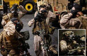 Grupo de batalha pouco conhecido da Marinha implantado da Califórnia ao Oriente Médio – eis o que eles farão Os fuzileiros navais dos EUA usam máscaras de uso geral de serviço conjunto M50 durante o treinamento a bordo do USS Boxer.