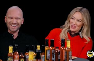 Hilary Duff faz pegadinhas com Sean Evans enquanto faz ‘Hot Ones’: ‘Tricked Ya’ | Vídeo Hilary Duff em