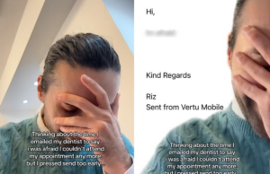 Homem acessa o e-mail enviado muito cedo para o dentista – o arrependimento instantâneo se segue Homem acessa o e-mail enviado muito cedo para o dentista - o arrependimento instantâneo se segue