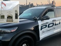Homem morto encontrado dentro de carro da polícia pode estar lá há dias Viatura do Departamento de Polícia de Azusa.