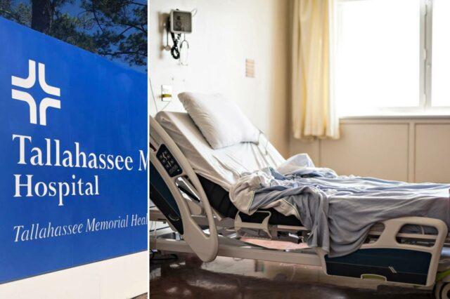 Uma placa do Tallahassee Memorial Hospital.