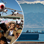 Apoiadores Houthi participam de uma manifestação contra os ataques liderados pelos EUA no Iêmen e a guerra de Israel na Faixa de Gaza, em Sanaa, Iêmen, sexta-feira, 23 de fevereiro de 2024.