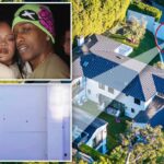 Imagens aterrorizantes mostram buracos de bala espalhados pela mansão de Rihanna em Beverly Hills, feitos por uma mulher armada com um rifle estilo AR-15