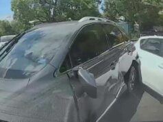 Imagens selvagens mostram motorista supostamente bêbado causando caos no estacionamento Imagens selvagens mostram motorista supostamente bêbado causando caos no estacionamento