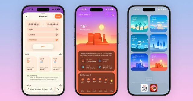Indie App Spotlight: 'Weather mini' reúne previsões de viagens e muito mais em um belo design
