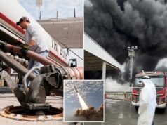 Inflação nos EUA subirá para 4,2% se a guerra no Irão se prolongar, diz OCDE O motorista do caminhão de transporte de combustível Chad Middleton reabastece um posto de gasolina em Kingston Springs, Tenn.