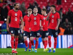 Inglaterra 1-1 Uruguai: Os substitutos de Thomas Tuchel ainda têm um longo caminho a percorrer para provar suas credenciais na Copa do Mundo, escreve OLIVER HOLT – já que a audição em Wembley é ofuscada por erros de arbitragem desconcertantes Os suplentes da Inglaterra fizeram uma performance fúnebre em seu penúltimo amistoso antes de voar para os Estados Unidos