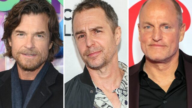 Jason Bateman dirigindo Sam Rockwell e Woody Harrelson em 'The Cackling of the Dodos' da Netflix

