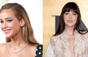Jennifer Lawrence e Dakota Johnson não conseguem parar de usar estilos com estampas de animais trajes de banho