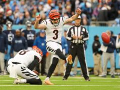 Jets contratando o kicker Cade York em free agency depois de perder Nick Folk Cade York (3) chuta pelo Bengals em 2024.