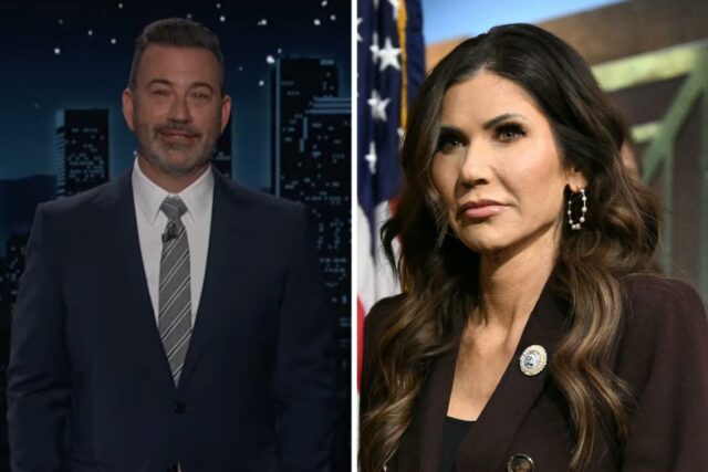 Jimmy Kimmel se regozija com a demissão de Kristi Noem em ‘Live’: “A coisa mais engraçada seria se eles a deportassem para El Salvador”
