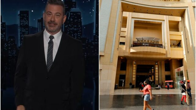 Jimmy Kimmel sobre como o Oscar é realizado em um shopping: 'Na noite passada, Barbra Streisand estava tão perto de uma loja de temas populares'
